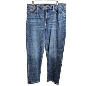 Women's CALVIN KLEIN Straight Leg Jeans Pants MEDIUM WASH BLUE size 16 High Rise